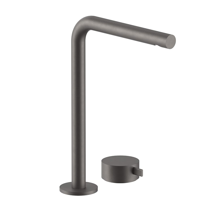 Fantini AF/21 Смеситель для раковины, 2 отв, высокий удлиненный излив:, цвет: Matt Gun Metal PVD