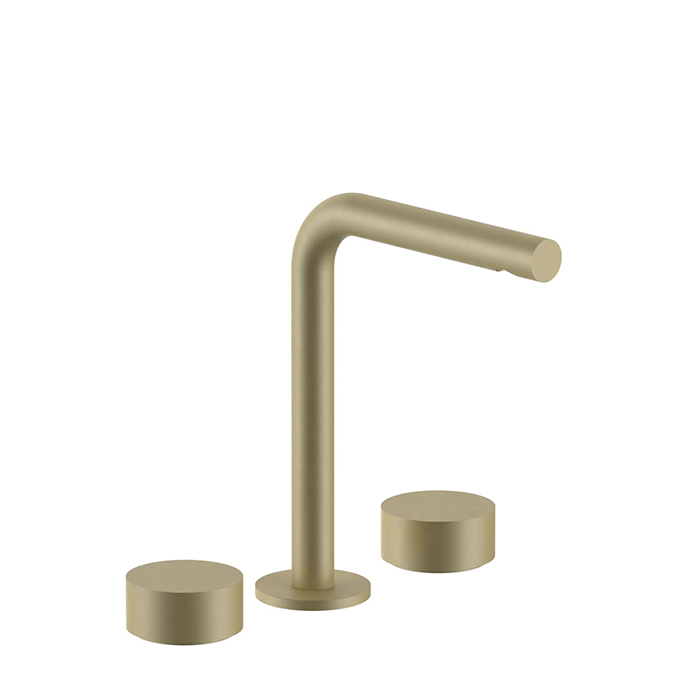 Fantini AF/21 Смеситель для раковины, 3 отв, высокий излив:, цвет: Matt British Gold PVD