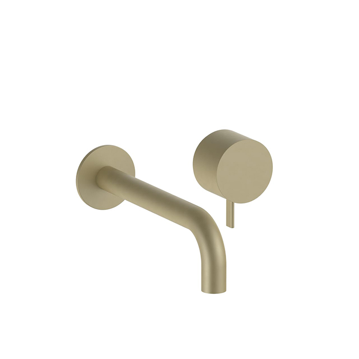 Fantini AF/21 Смеситель для раковины, настенный, излив:, цвет: Matt British Gold PVD