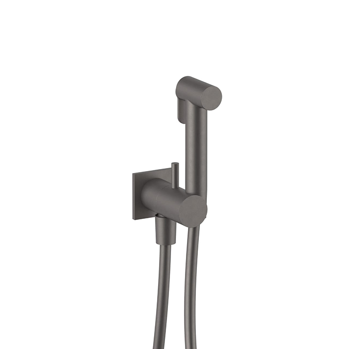 Fantini AK/25 Гигиенический душ, с запорным вентилем, и шлангом, цвет: Matt Gun Metal PVD