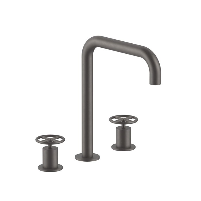 Fantini Fontane Bianche Смеситель для раковины, 3 отв, цвет: Matt Gun Metal PVD