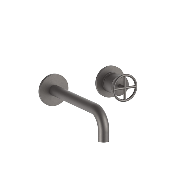 Fantini Fontane Bianche Смеситель для раковины, настенный, цвет: Matt Gun Metal PVD
