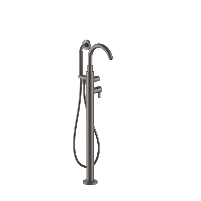 Fantini Icona Classic Смеситель для ванны, с ручной лейкой, напольный, цвет: Matt Gun Metal PVD