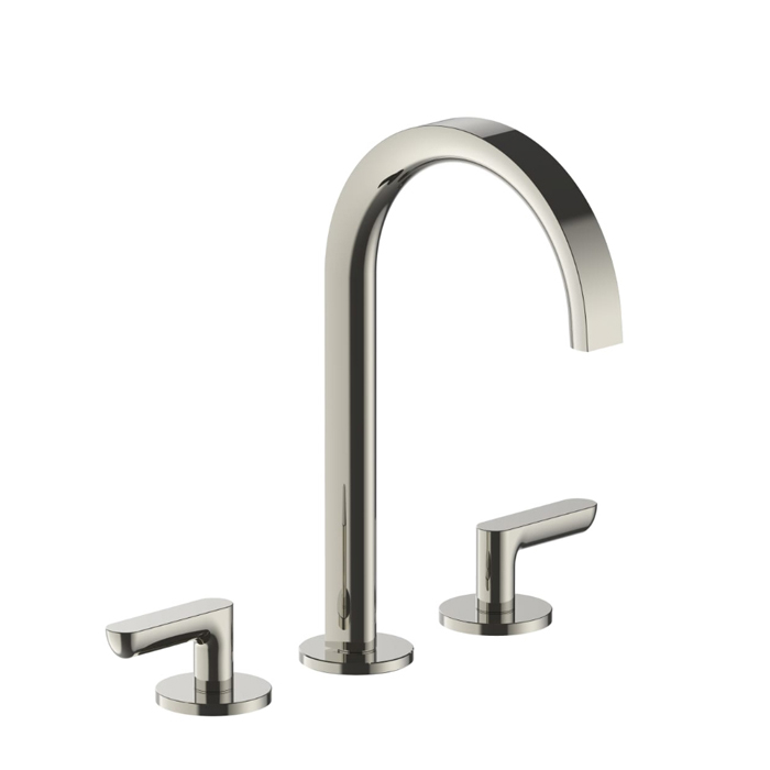 Fantini Icona Deco Смеситель для раковины на 3 отверстия, высота излива, цвет: Nickel PVD