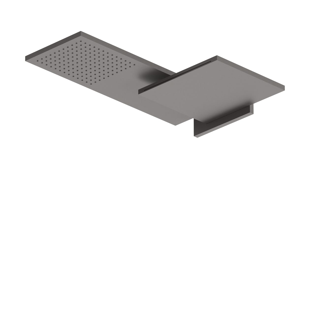 Fantini Venezia Двойной верхний душ, латунь, настенный, цвет: Matt Gun Metal PVD