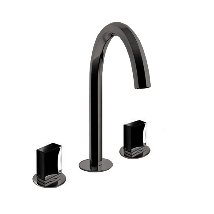 Fantini Venezia Смеситель для раковины, 3 отв, излив:, цвет: Matt Gun Metal PVD