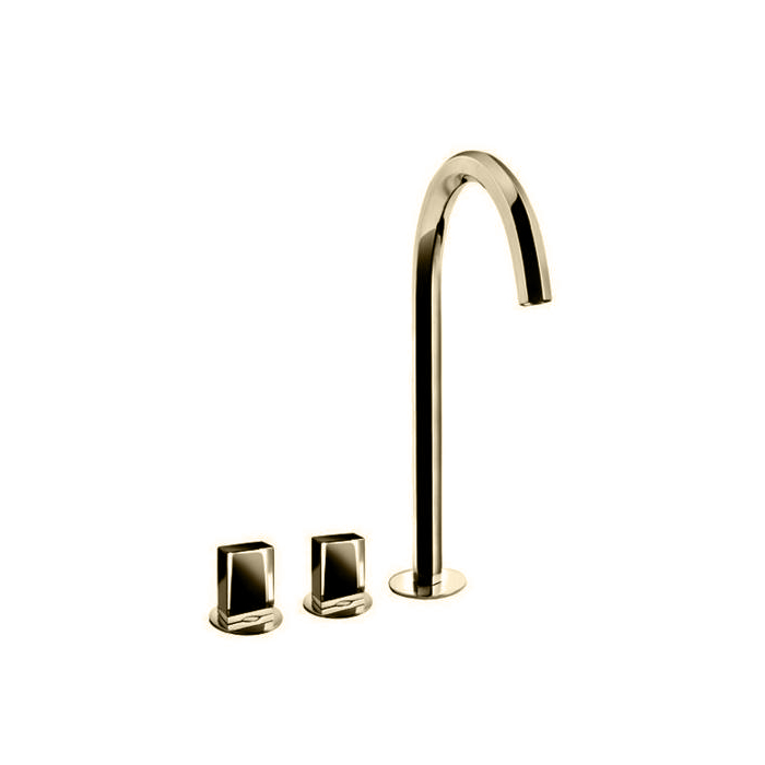 Fantini Venezia Смеситель для раковины, 3 отв, высокий излив, излив:, цвет: Matt British Gold PVD