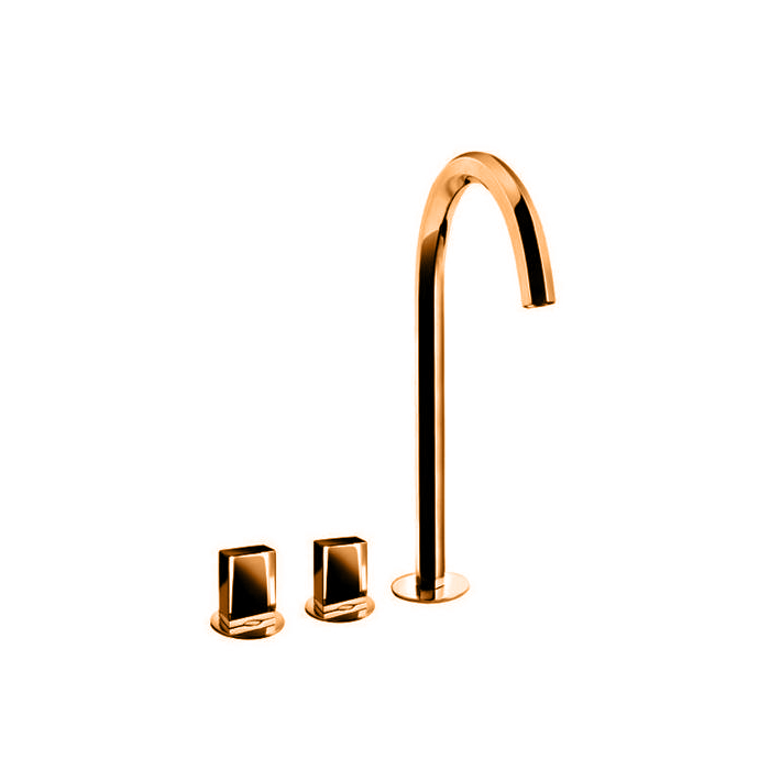 Fantini Venezia Смеситель для раковины, 3 отв, высокий излив, излив:, цвет: Matt Copper PVD