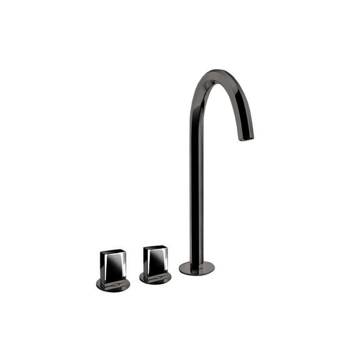 Fantini Venezia Смеситель для раковины, 3 отв, высокий излив, излив:, цвет: Matt Gun Metal PVD