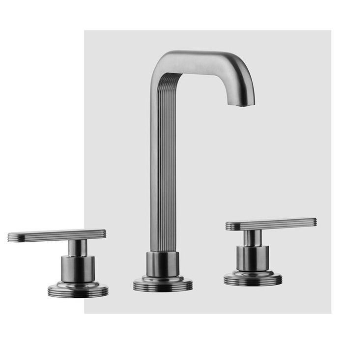 Fima Carlo Frattini Park Lane Смеситель для раковины, на 3 отв, высокий, донный клапан click-clack, цвет: хром