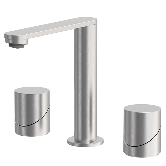 Fima Carlo Frattini Slide Смеситель для раковины, 3 отв, цвет: Stainless Steel