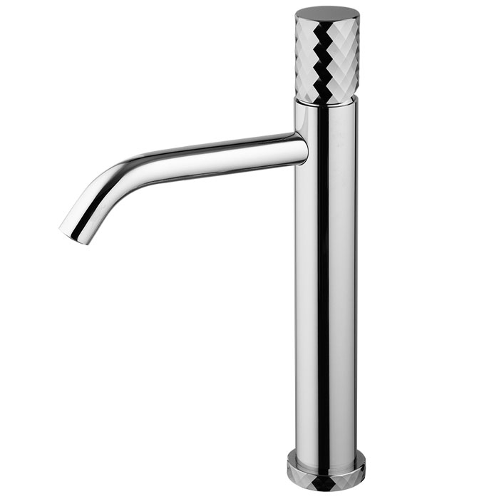 Fima Carlo Frattini Spillo Tech Смеситель для раковины, на 1 отв, высокий, XS, с донным клапаном, цвет: хром