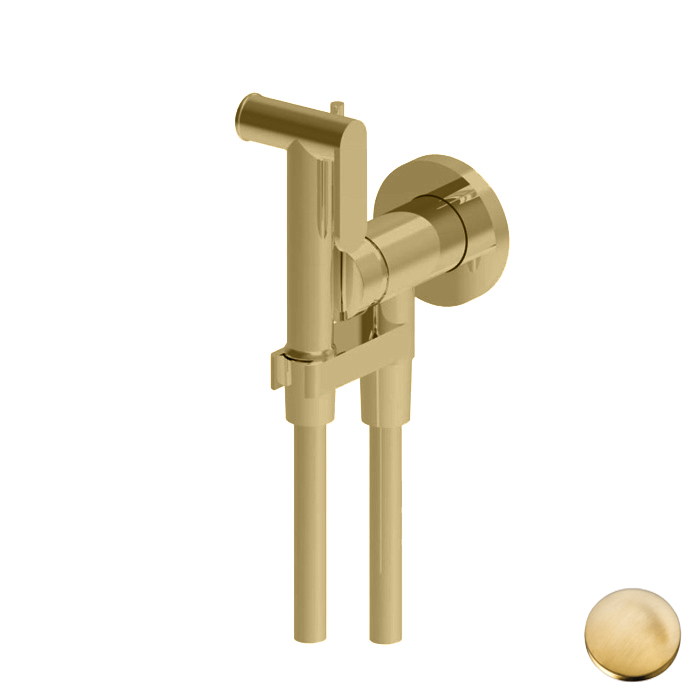 Gattoni Набор Гигиенический душ со встроенным смесителем, цвет: Oro Brush