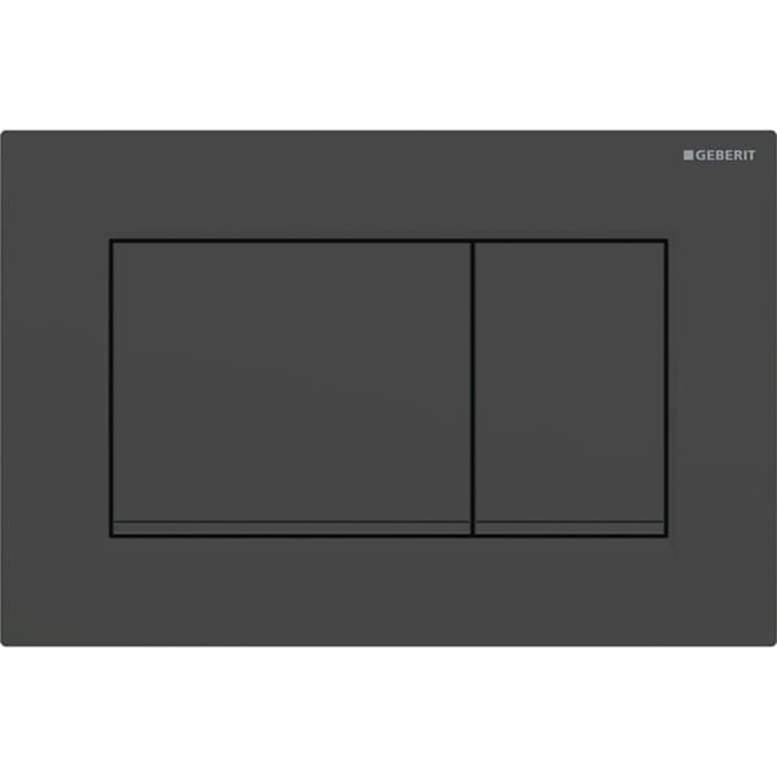 Geberit Sigma20 Клавиша для двойного смыва, квадратная, цвет: черный матовый