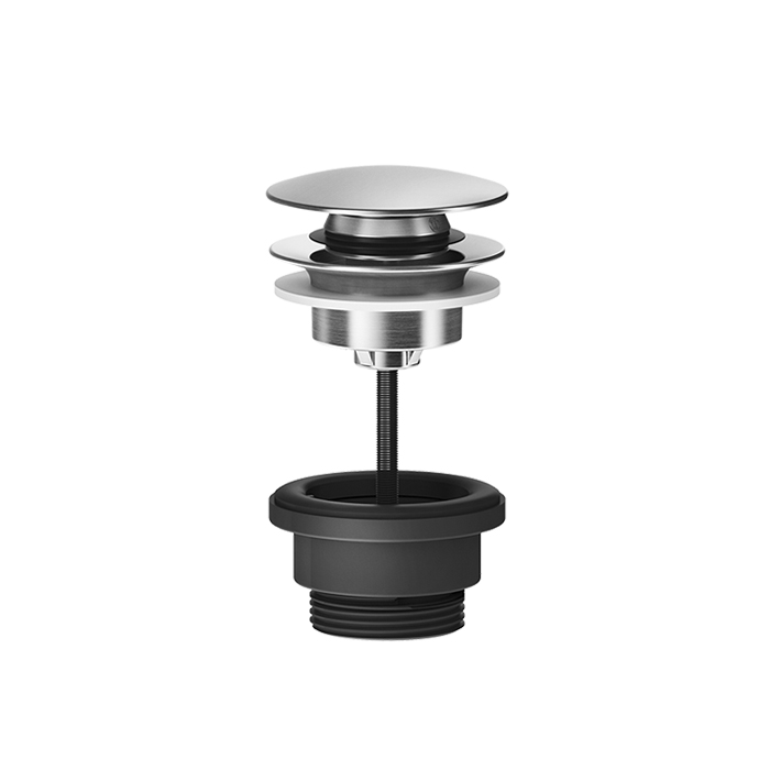Gessi 316 Донный клапан для раковины “Stop&Go”, без слива-перелива. цвет: шлифованная сталь