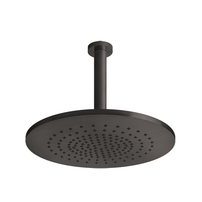 Gessi 316 Душевая головка шарнирная, потолочная на 1/2”, цвет: brushed black metal pvd