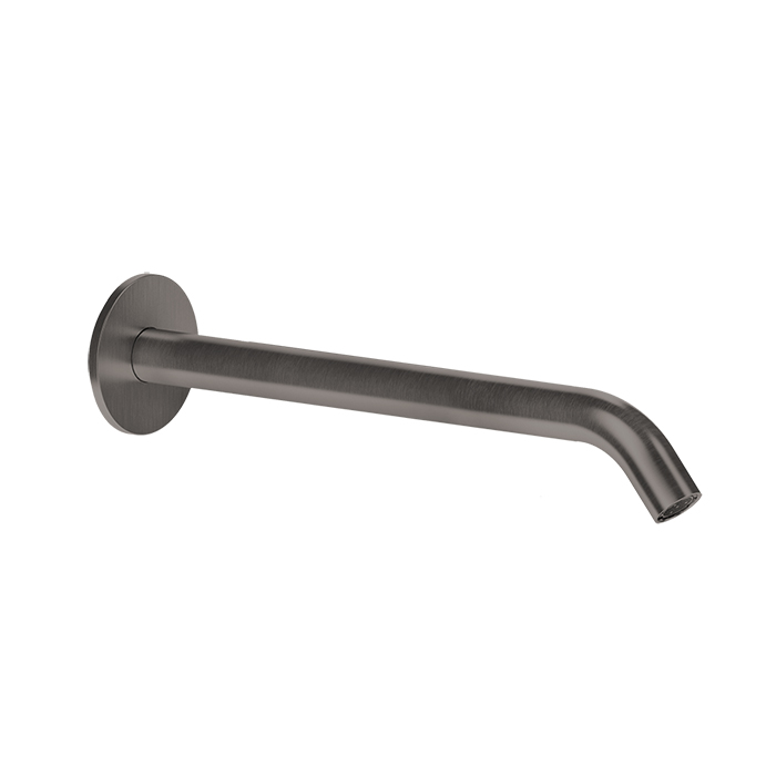 Gessi 316 Настенный излив на 1/2”, комбинируемый с удаленным управлением, цвет: brushed black metal pvd