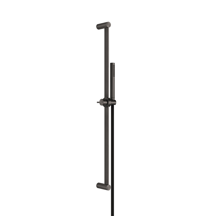 Gessi 316 Штанга в комплекте с душевой лейкой с легкой очисткой, шланг 1,50 м, цвет: brushed black metal pvd