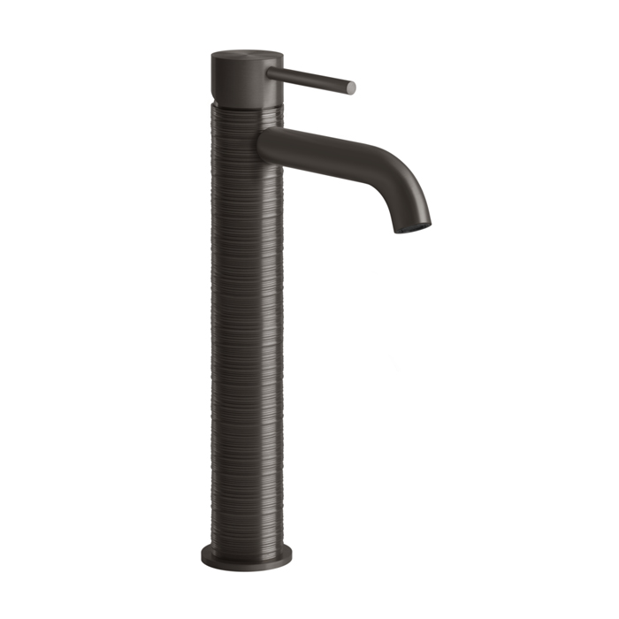Gessi 316 Смеситель для раковины, на 1 отв, высокий, h:, излив:, цвет: brushed black metal pvd