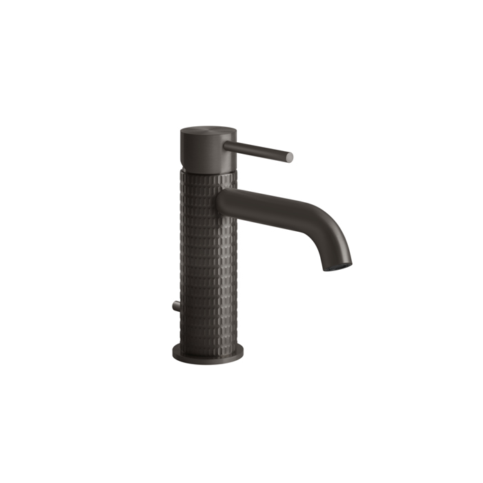 Gessi 316 Смеситель для раковины на 1 отв. с донным клапаном, излив:, цвет: brushed black metal pvd