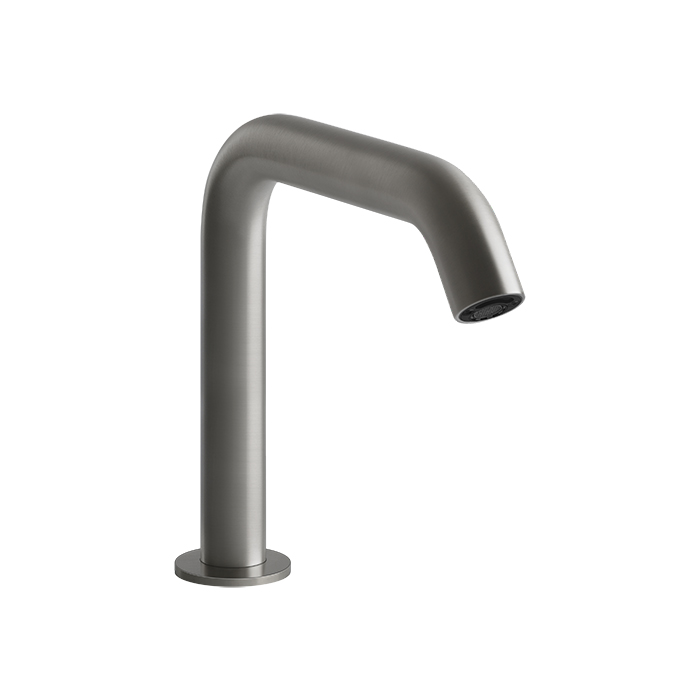 Gessi 316 Смеситель для раковины, 1 отв, электронный, с кран-фильтром для регулировки температуры и напора воды, цвет: Steel Brushed