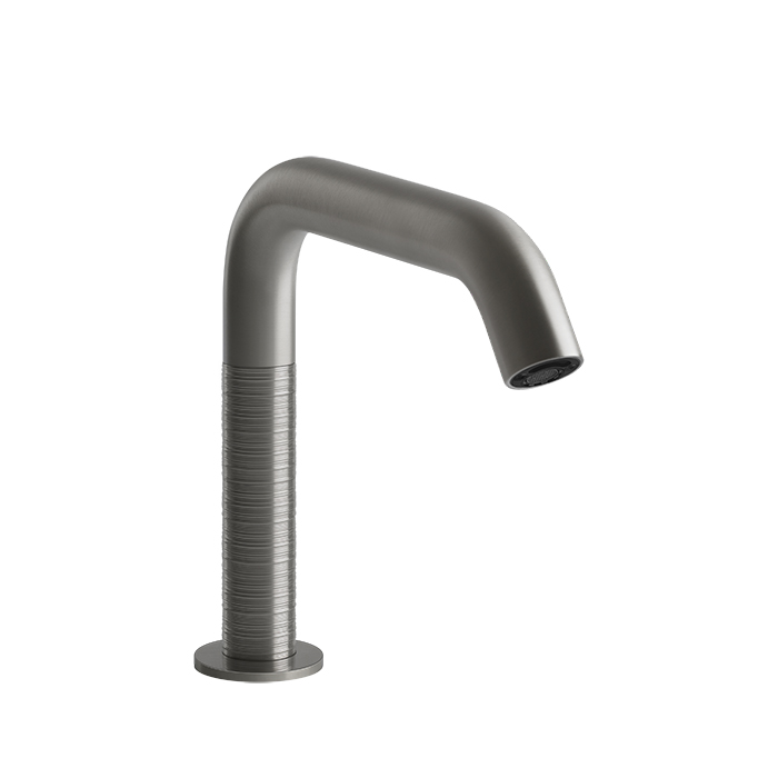 Gessi 316 Смеситель для раковины, 1 отв, электронный, с кран-фильтром для регулировки температуры и напора воды, цвет: Steel Brushed