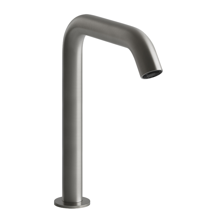 Gessi 316 Смеситель для раковины, 1 отв, электронный, с кран-фильтром для регулировки температуры и напора воды, цвет: Steel Brushed