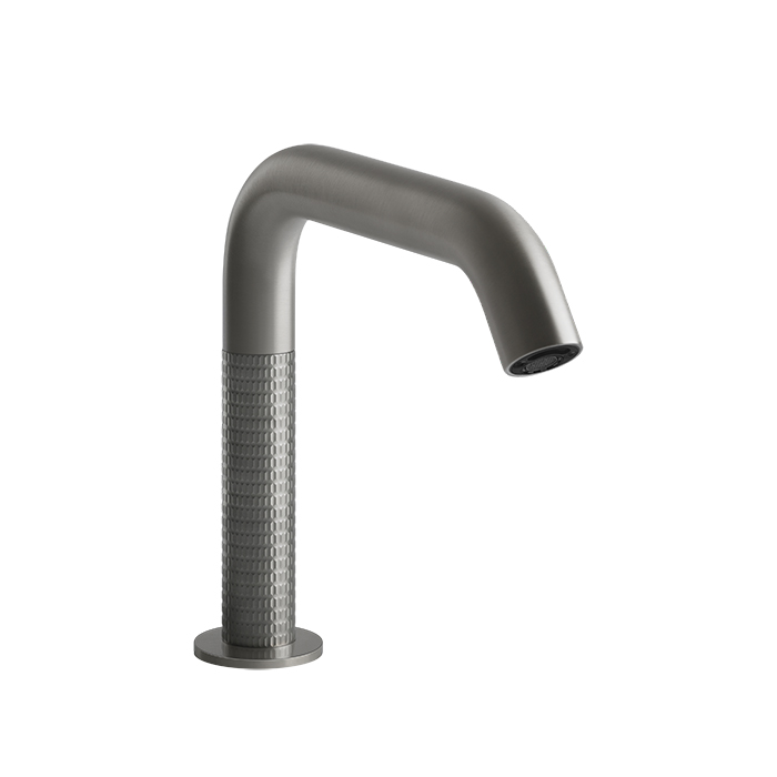 Gessi 316 Смеситель для раковины, 1 отв, электронный, с кран-фильтром для регулировки температуры и напора воды, цвет: Steel Brushed