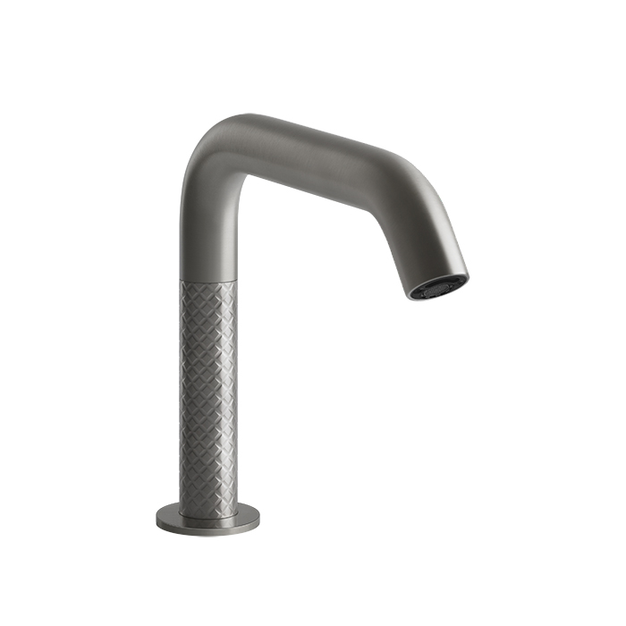 Gessi 316 Смеситель для раковины, 1 отв, электронный, с кран-фильтром для регулировки температуры и напора воды, цвет: Steel Brushed