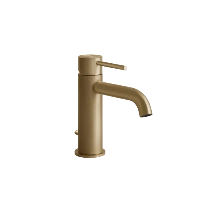 Gessi 316 Смеситель для раковины, на 1 отв, с донным клапаном, цвет: Warm bronze brushed PVD