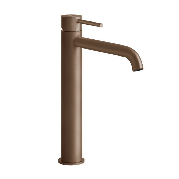Gessi 316 Смеситель для раковины, на 1 отв, высокий h:, излив, цвет: brushed copper pvd