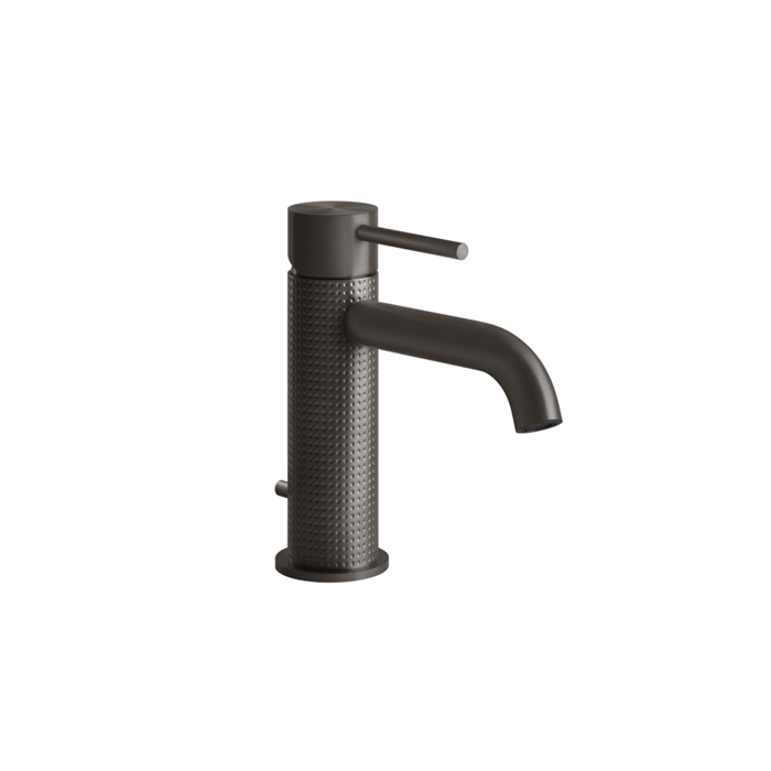 Gessi 316 Смеситель для раковины на 1 отв, с донным клапаном, излив:, цвет: brushed black metal pvd
