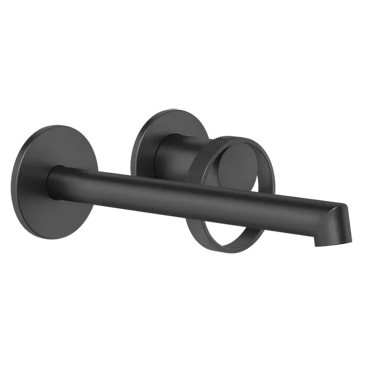 Gessi Anello Смеситель для ванны, встраиваемый, с изливом, цвет: Black XL (внешняя часть)