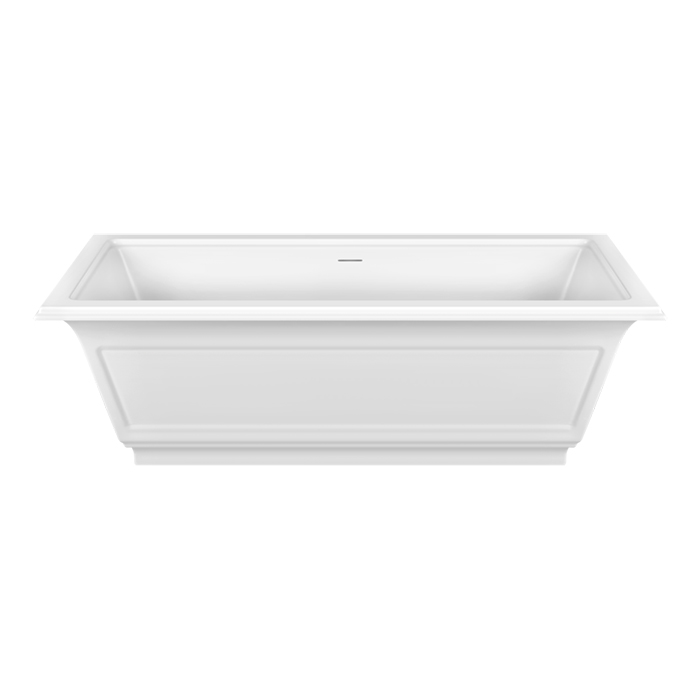 Gessi Eleganza Ванна отдельностоящая, со сливом-переливом, цвет: матовый белый