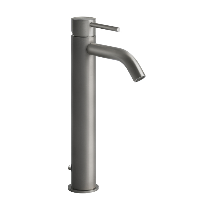 Gessi Flessa Смеситель однорычажный высокий с донным клапаном, цвет: шлифованная сталь