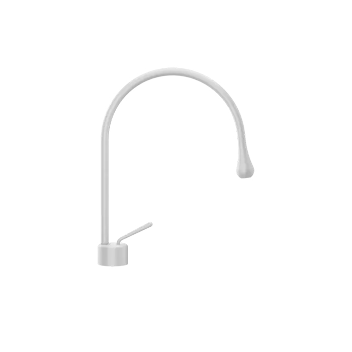 Gessi Goccia Смеситель для раковины на 1 отверстие, излив R=125, цвет: белый