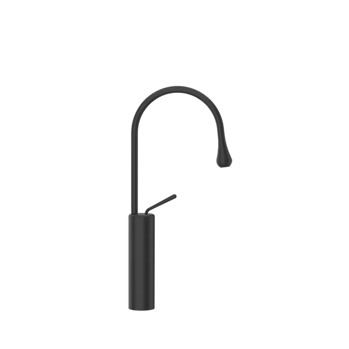 Gessi Goccia Смеситель для раковины на 1 отверстие, высокий, излив R=90, цвет: black XL