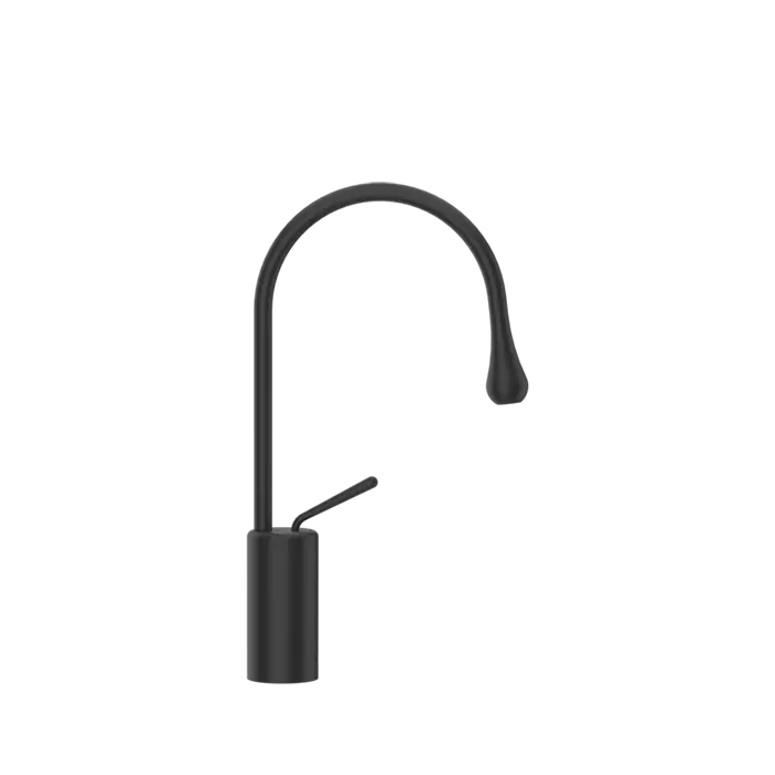Gessi Goccia Смеситель для раковины на 1 отверстие, высокий, излив R=90, цвет: black XL