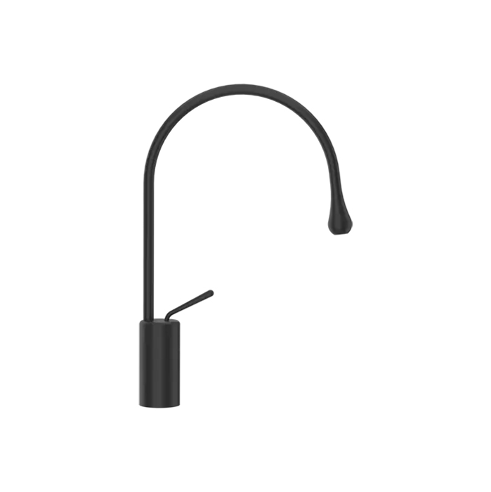 Gessi Goccia Смеситель для раковины на 1 отверстие, высокий, излив R=125, цвет: black XL