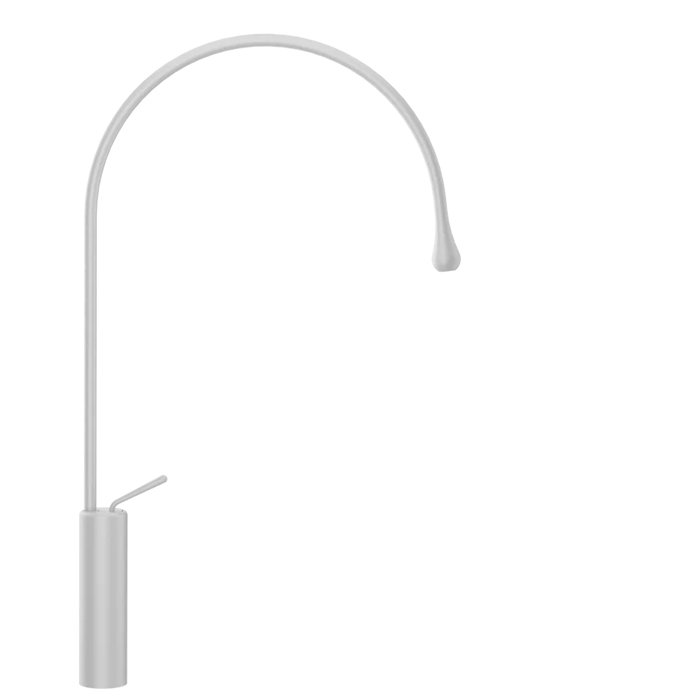 Gessi Goccia Смеситель для раковины на 1 отверстие, высокий, излив R=197, цвет: белый