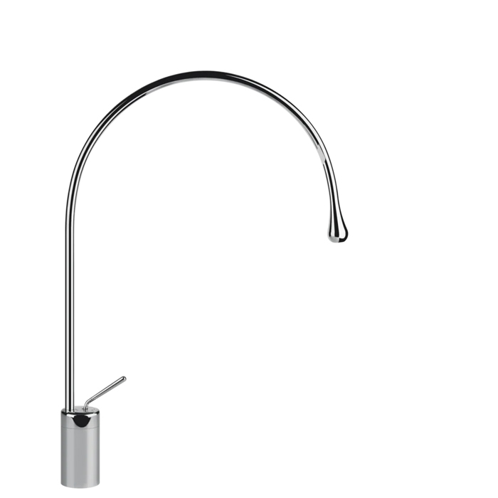 Gessi Goccia Смеситель для раковины на 1 отверстие, высокий, излив R=197, цвет: хром