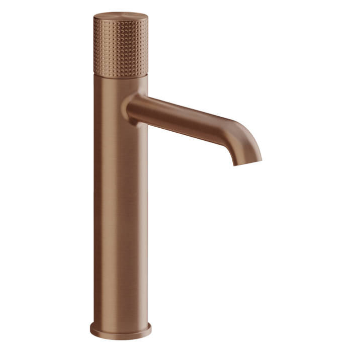 Gessi Habito Cesello Смеситель для раковины, 1 отв, без донного клапана, цвет: Copper Brushed PVD