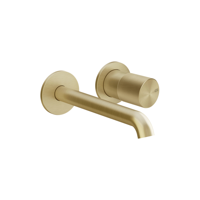 Gessi Habito Diamantato Смеситель для раковины, настенный, цвет: Brass Brushed PVD