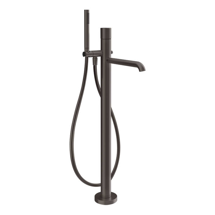 Gessi Habito Diamantato Смеситель для ванны, напольный, цвет: Black Metal Brushed PVD