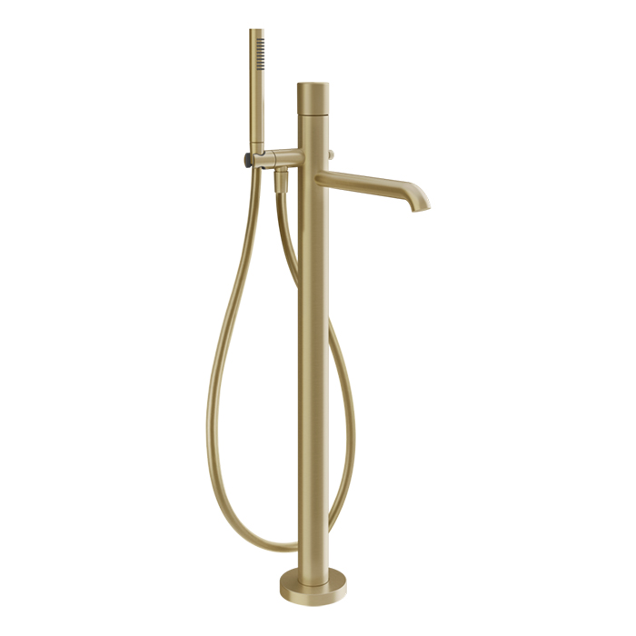 Gessi Habito Diamantato Смеситель для ванны, напольный, цвет: Brass Brushed PVD
