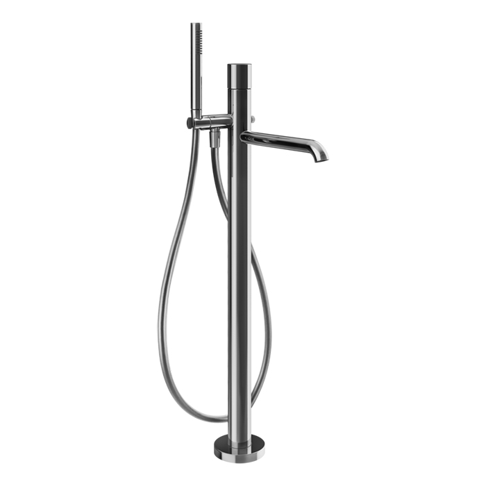 Gessi Habito Unito Смеситель для ванны напольный, с ручным душем, цвет: хром