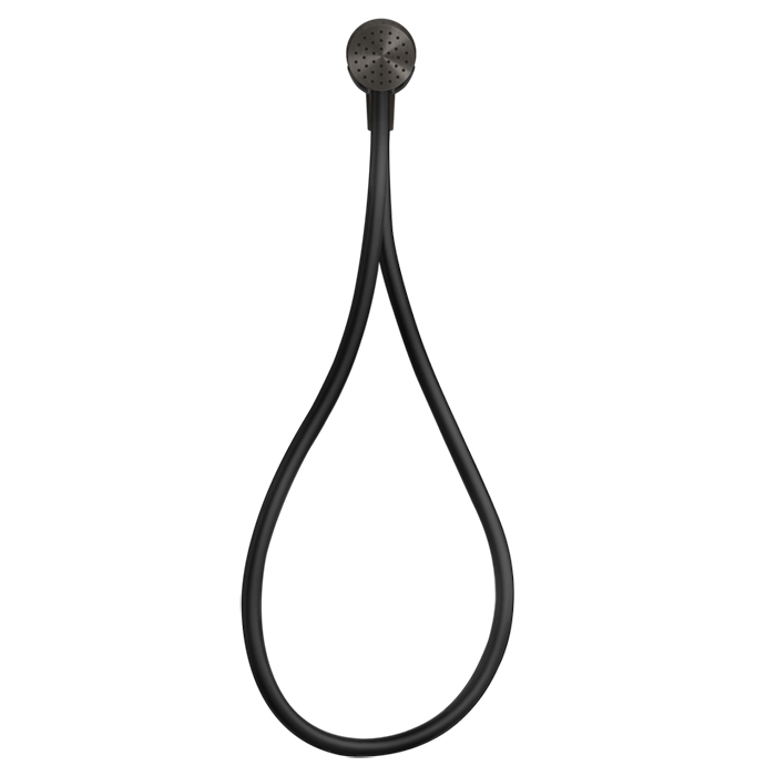 Gessi Hi-Fi Душевой магнитные комплект, состоящий из вывода воды, держателя, Darkflex шланга 1,50 м и лейки, цвет: Black Metal Brushed PVD