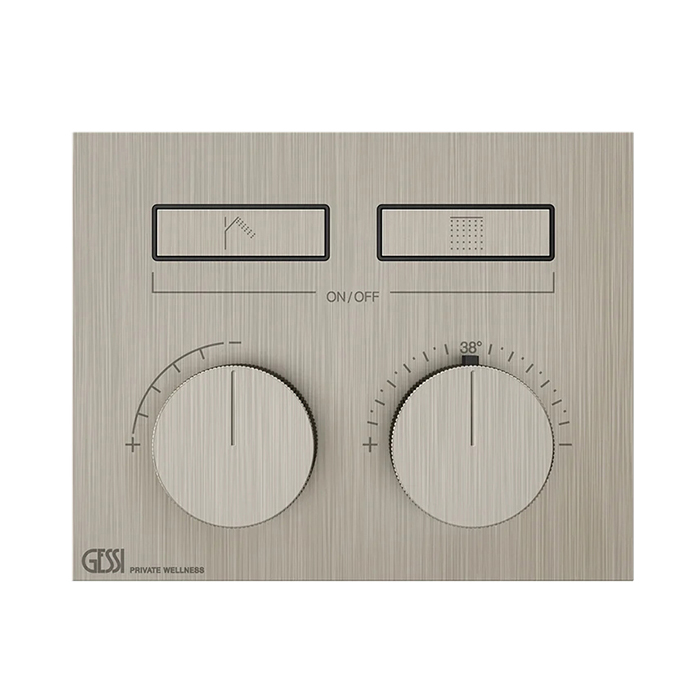 Gessi Hi-Fi Gessi Hi-Fi Термостат для душа, с включением до 2 источников одновременно, цвет: Finox Brushed Nickel