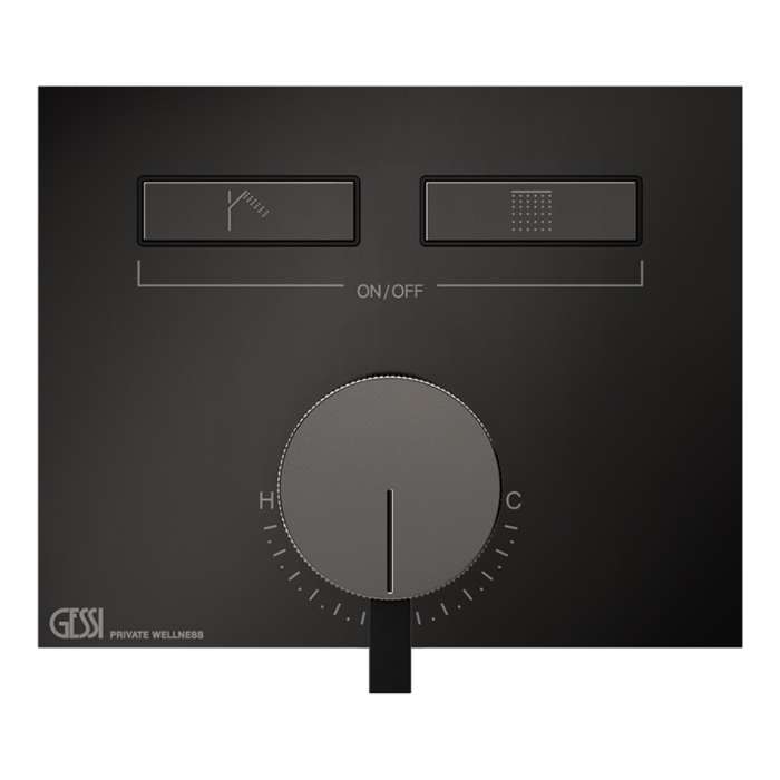 Gessi Hi-Fi Смеситель для душа, с включением до 2 источников одновременно, внешняя часть, цвет: Black Metal PVD