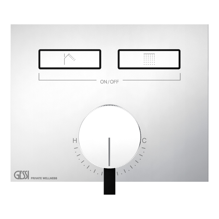 Gessi Hi-Fi Смеситель для душа, с включением до 2 источников одновременно, внешняя часть, цвет: хром